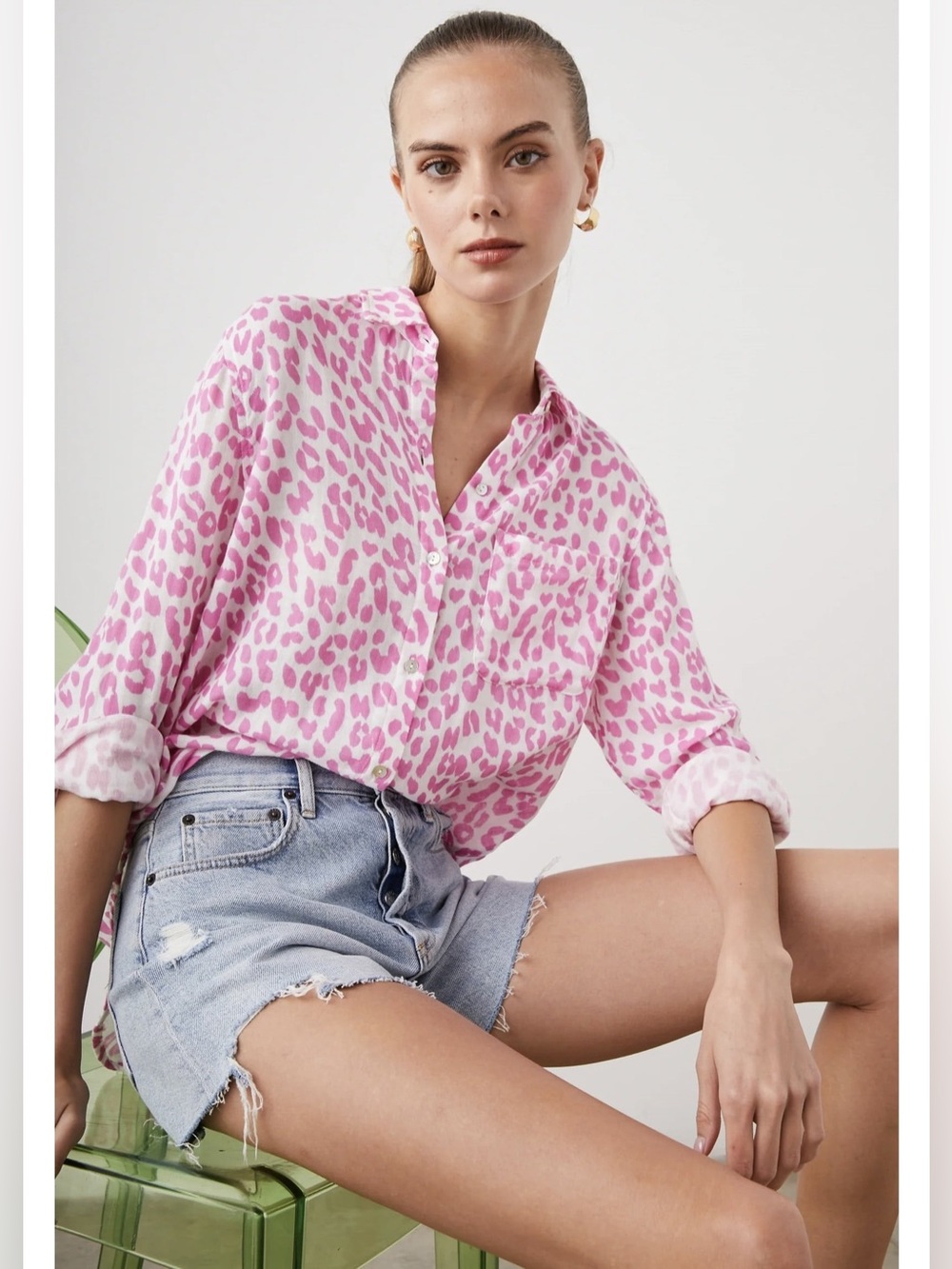 Rails Ellis Top in Fuchsia Jaguar